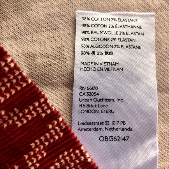 Urban Outfitters Gianna Corduroy Mini Skirt, Red M NWT - Picture 9 of 9